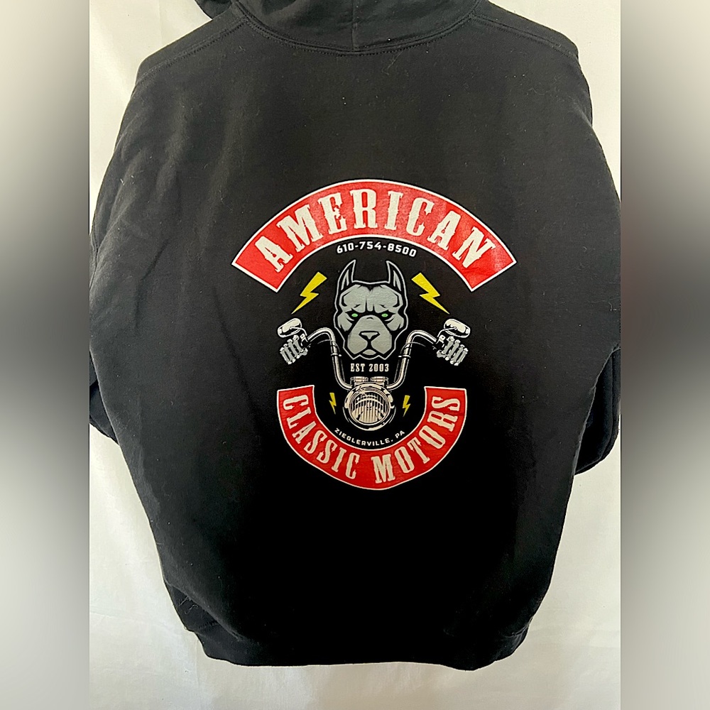 Men’s L Black American Classic Motors Hoodie